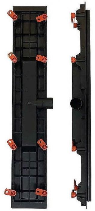 Душевой лоток Veconi Harmony Black 450 V450HB с Черной матовой решеткой