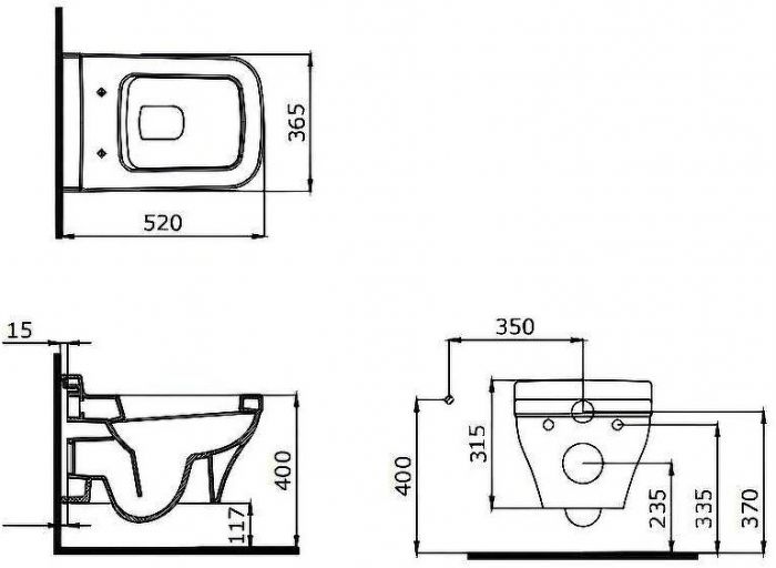 Унитаз Bocchi Firenze 1304-001-0128 подвесной без сиденья