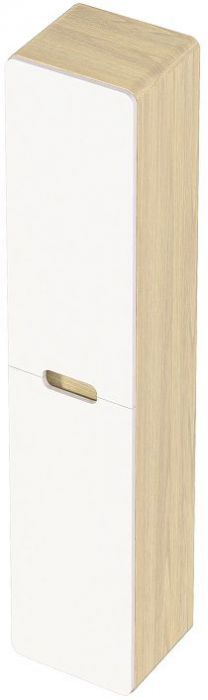 Шкаф пенал 1MarKa Vortex 35П Ц0000033026 подвесной цвет Орех лучистый солнечный Супер айс белый