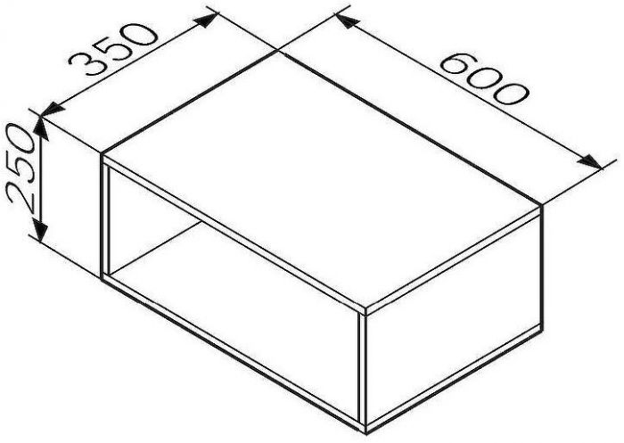 Ниша для пенала AM.PM Func 60 M8FOH0601WG Белая глянцевая