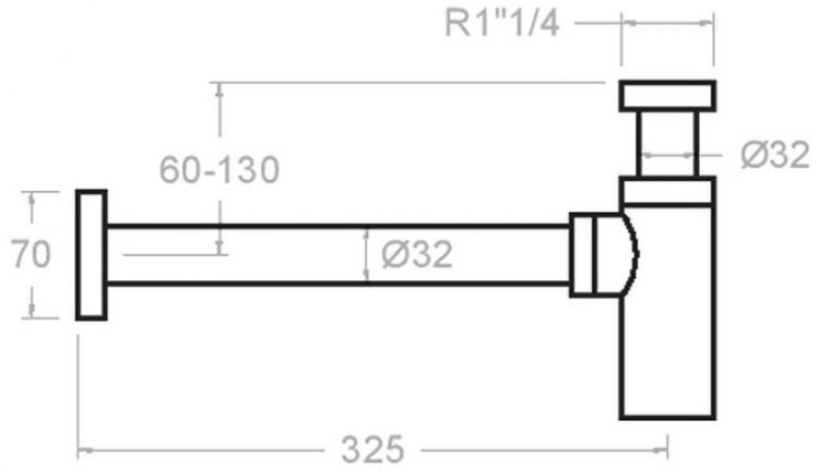 Сифон для раковины Ramonsoler Accesorios 3790OC Золото брашированное