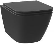 Унитаз Wellsee Pure BY Wellsee 182604001 подвесной цвет Черный матовый с сиденьем Микролифт