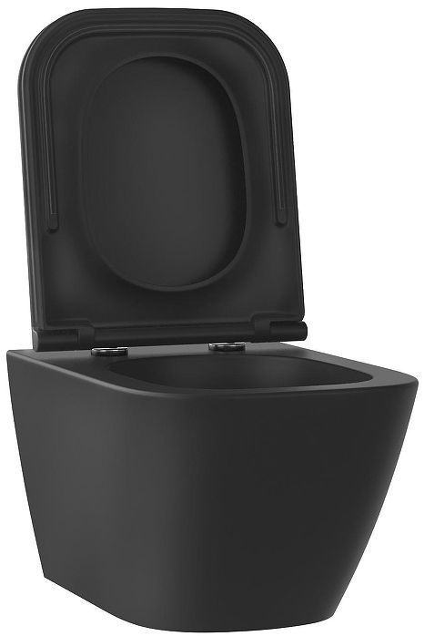 Унитаз Wellsee Pure BY Wellsee 182604001 подвесной цвет Черный матовый с сиденьем Микролифт
