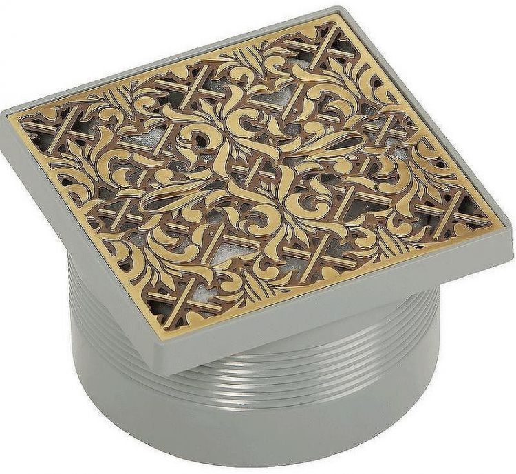 Душевой трап Migliore 112х112 24890 с решеткой Бронза