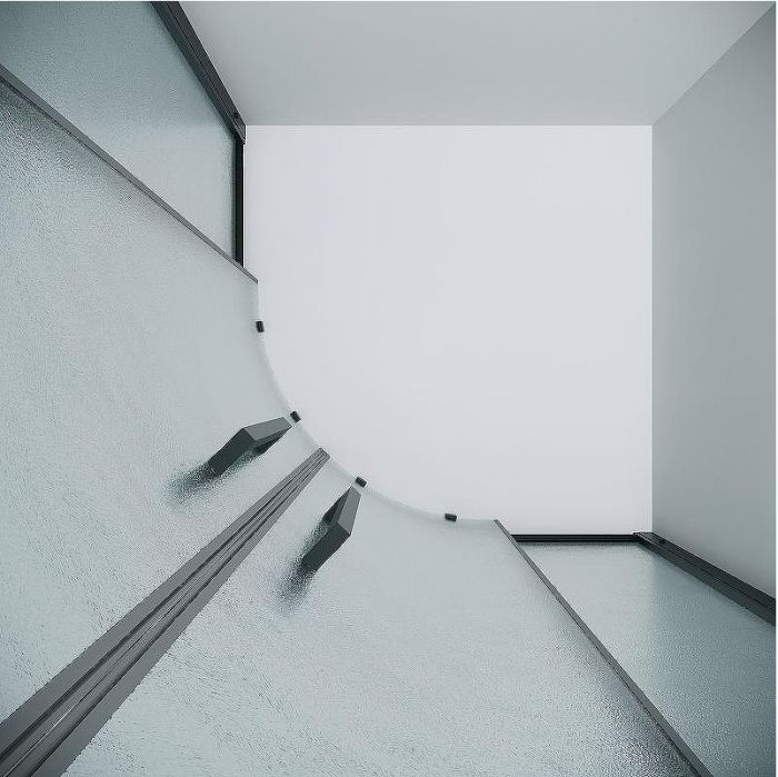 Душевой уголок Grossman Cosmo 100х100 301.K33.02.1010.21.02 профиль Черный матовый стекло шиншилла