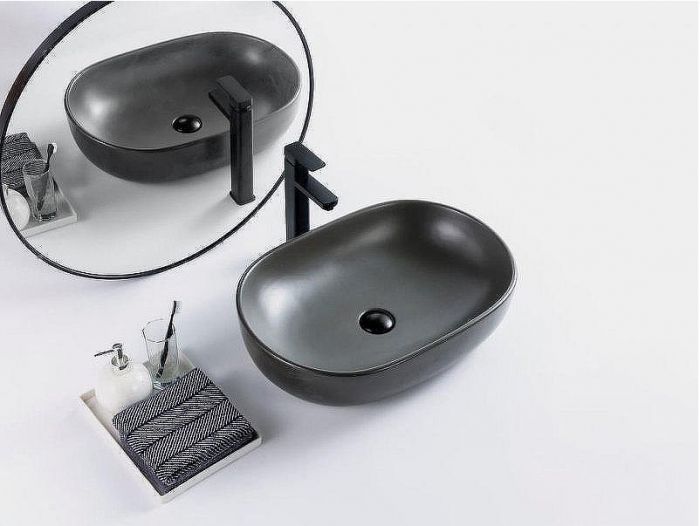 Раковина-чаша BelBagno 60 BB1084-H311 Серая матовая