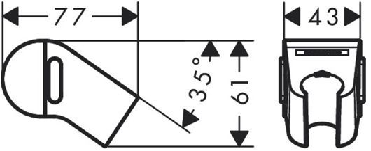 Hansgrohe WallStoris Слайдер с кнопкой, цвет: матовый черный