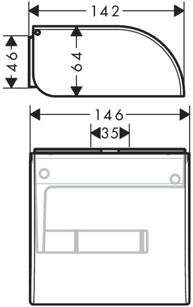 Axor Universal Circular Держатель т/б с крышкой, подвесной, цвет: хром
