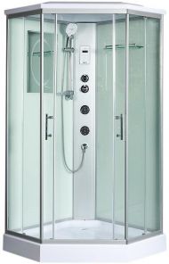 Душевая кабина WeltWasser WW500 Nesse 1004 100x100 10000003285 профиль Хром стекло прозрачное