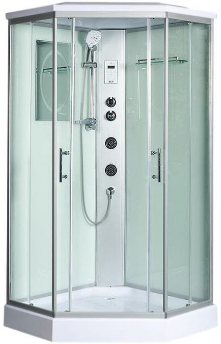 Душевая кабина WeltWasser WW500 Nesse 1004 100x100 10000003285 профиль Хром стекло прозрачное