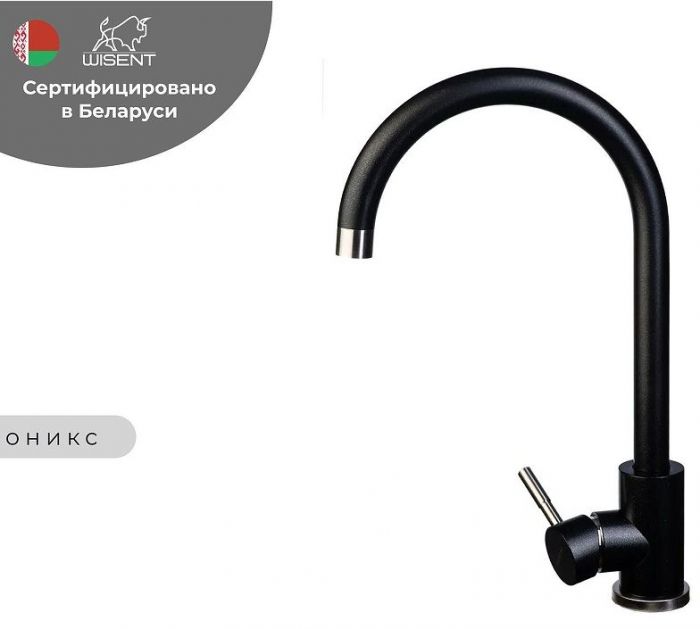 Смеситель для кухни Wisent W4998-3-25C цвет Оникс