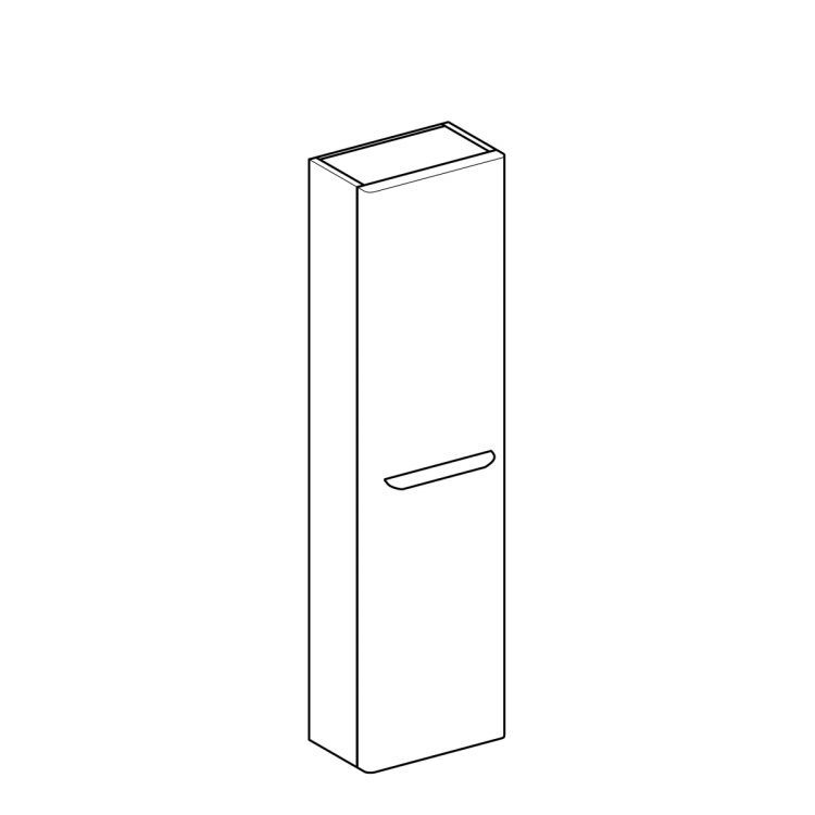 Пенал для ванной Geberit myDay, 40x25, белый глянец [Y824000000]