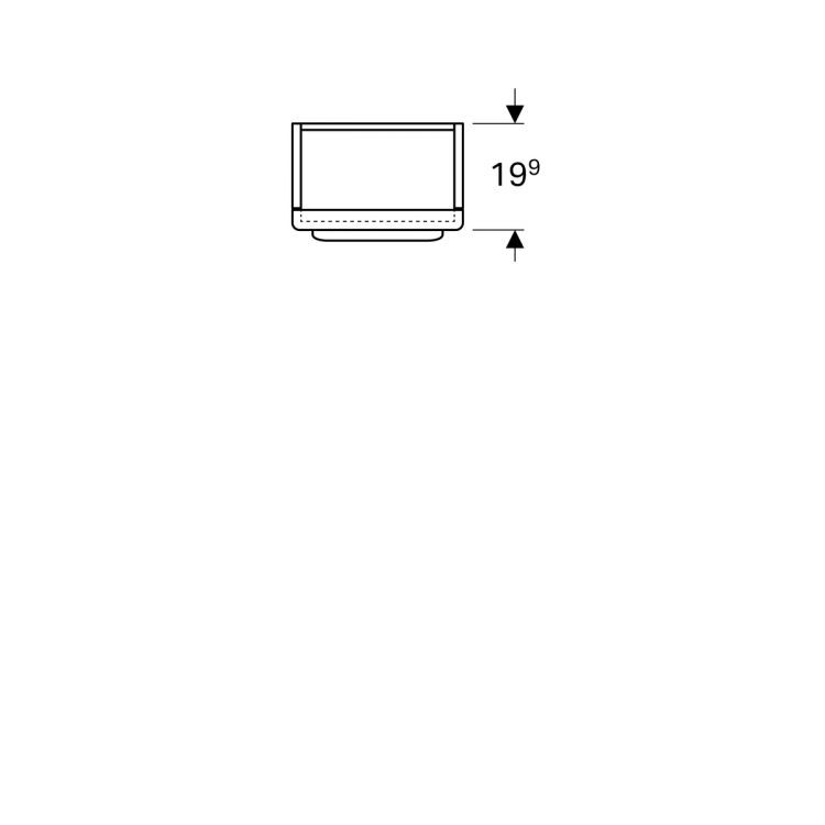 Пенал для ванной Geberit myDay, 40x25, белый глянец [Y824000000]