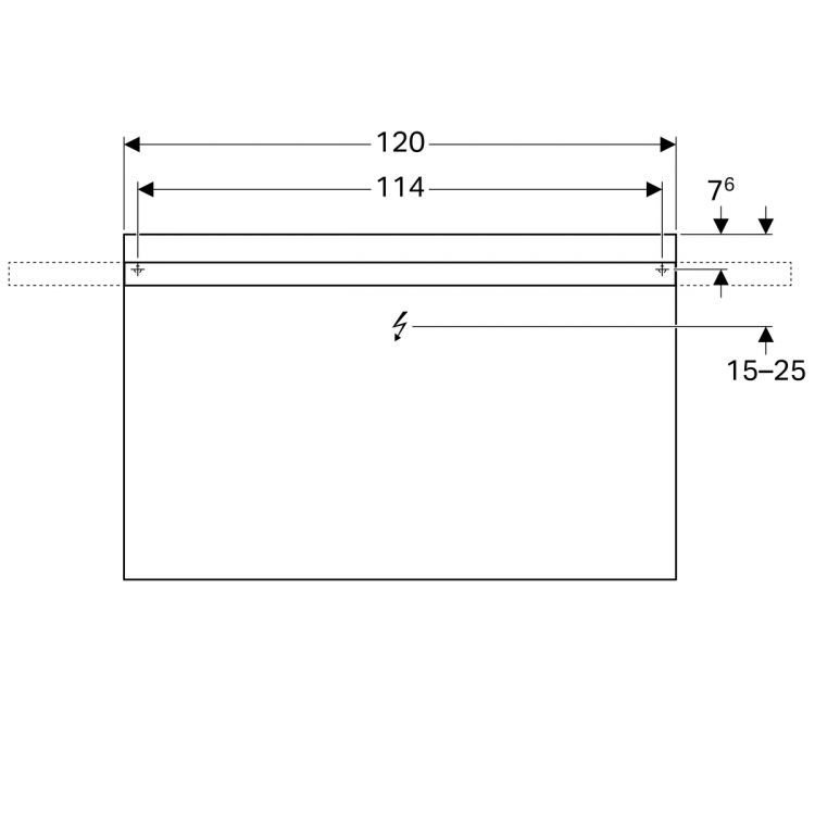 Зеркало Geberit iCon с подсветкой, 120x4, [840720000]