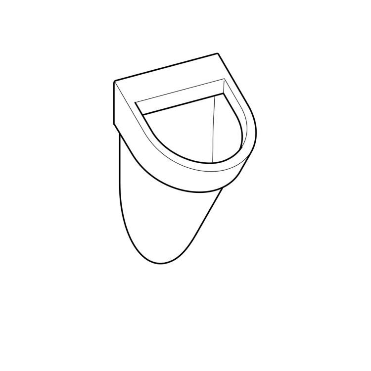 Писсуар Geberit Flow, горизонтальный выпуск [235900000]