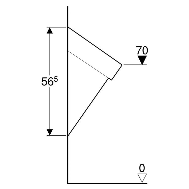 Писсуар Geberit Flow, горизонтальный выпуск [235900000]