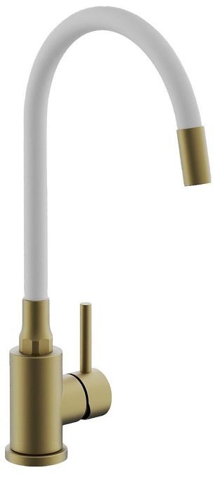 Смеситель для кухни Belz B73810-5 цвет Брашированное золото Белый