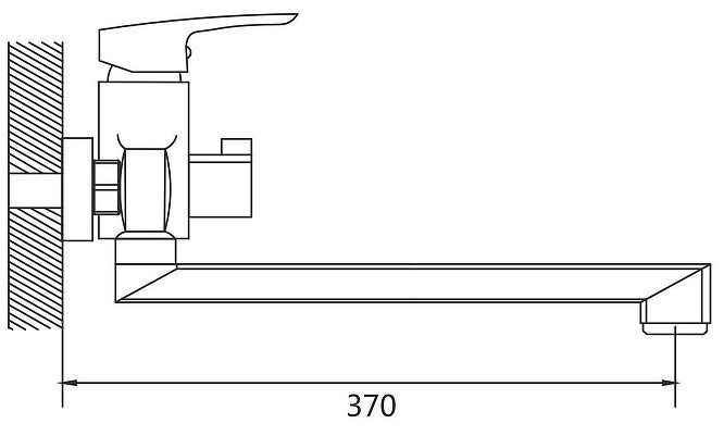 Смеситель для ванны Shevanik S8522H универсальный цвет Черный Смеситель для ванны Shevanik S8522H универсальный цвет Черный