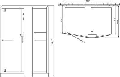 Душевая кабина Orans SR-89102RS белая, с баней