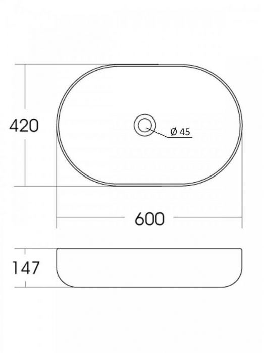 Раковина-чаша Agger 60 ASO21600 цвет Белый глянцевый