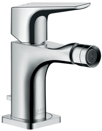 Axor Citterio E Смеситель для биде, однорычажный, с рычаговой рукояткой и сливным гарнитуром, цвет: хром