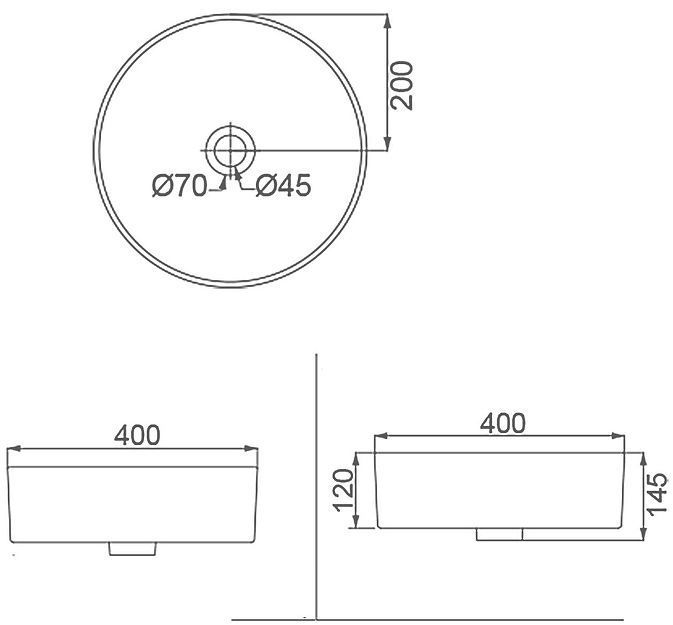 Раковина-чаша Creo Ceramique Puima 40 PU3100 цвет Белый глянцевый