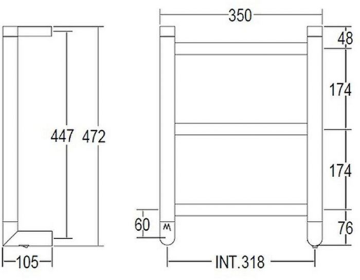 Электрический полотенцесушитель Margaroli Sole 540/S Хром