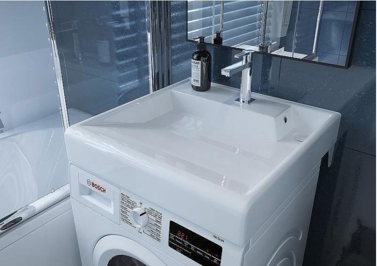 Раковина СанТа Kirovit Престиж60 на стиральную машину Белая