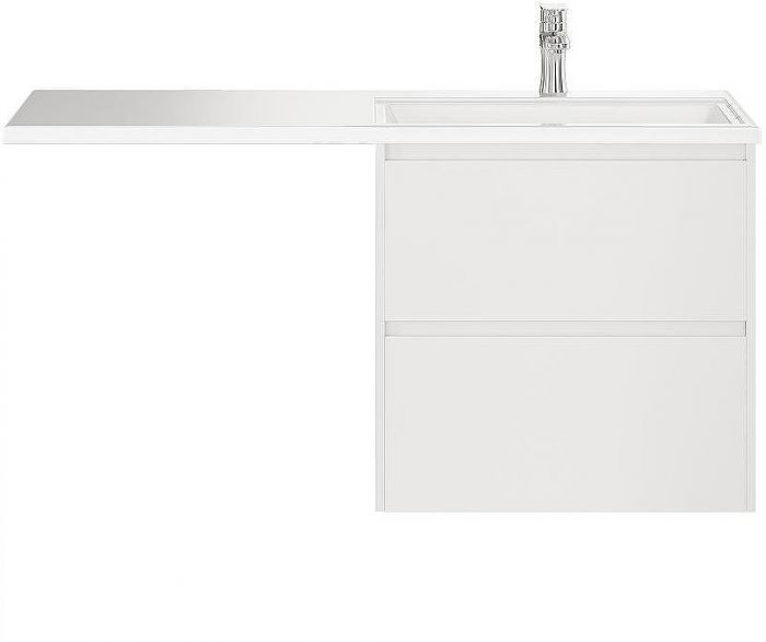 Тумба с раковиной Creto Cafor 130 R 19-W130R подвесная Белый глянец