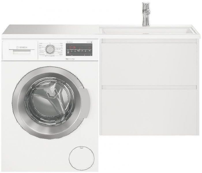 Тумба с раковиной Creto Cafor 130 R 19-W130R подвесная Белый глянец