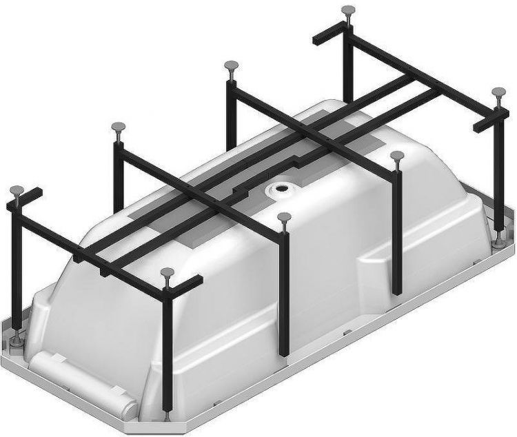 Акриловая ванна Radomir Fra Grande Фернандо 190x90 4-01-3-0-1-421 Золото без гидромассажа
