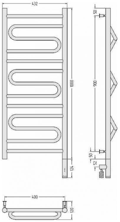 Электрический полотенцесушитель Сунержа Элегия 3.0 1000x400 R 00-5819-1040 Хром Электрический полотенцесушитель Сунержа Элегия 3.0 1000x400 R 00-5819-1040 Хром