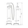 Смеситель напольный для ванны с душем Timo Nelson 1900/02Y-CR антик