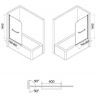 Шторка на ванну Iddis Ray 80х140 RAY6CS8i90 профиль Хром стекло прозрачное
