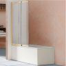Шторка на ванну Vincea 100x145 VSB-1E100CLG профиль Брашированное золото стекло прозрачное Шторка на ванну Vincea 100x145 VSB-1E100CLG профиль Брашированное золото стекло прозрачное