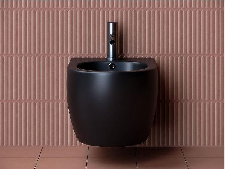 Биде Ceramicanova Play CN3002MB подвесное Черное матовое