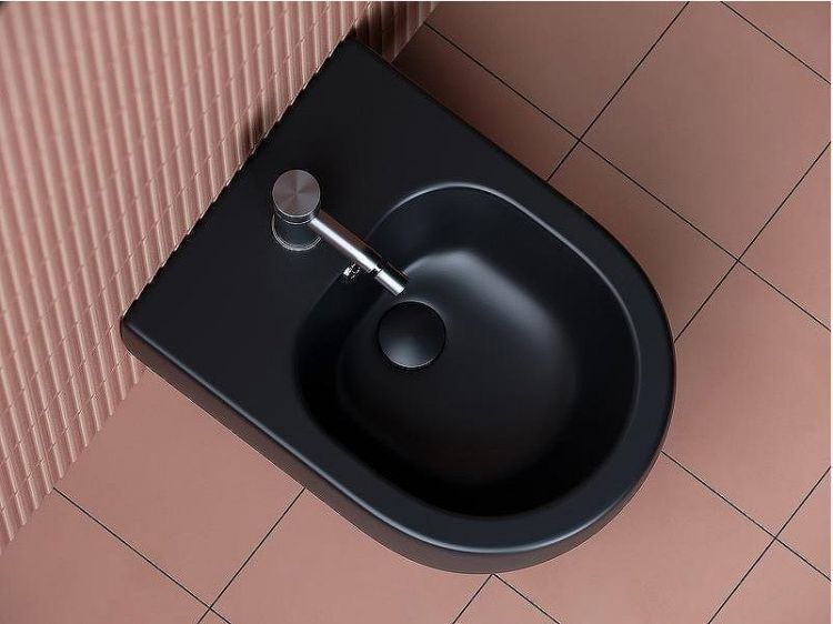 Биде Ceramicanova Play CN3002MB подвесное Черное матовое