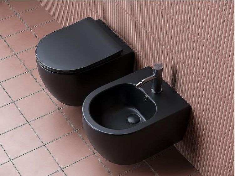 Биде Ceramicanova Play CN3002MB подвесное Черное матовое