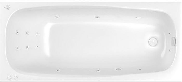 Акриловая ванна Whitecross Layla 180x80 0102.180080.100.SMART.WH с гидромассажем