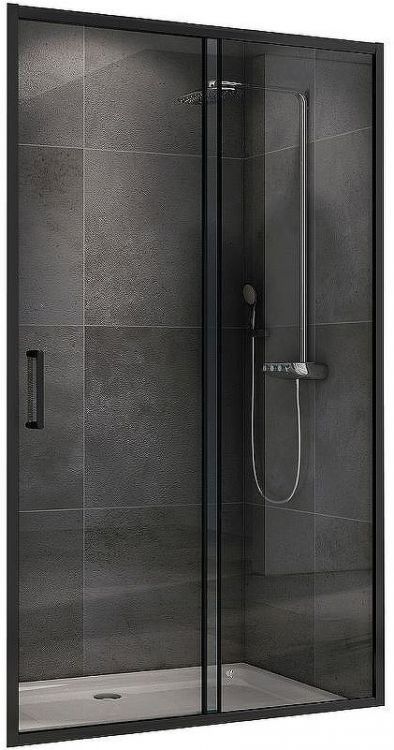 Душевая дверь Abber Schwarzer Diamant 120 AG30120B5 профиль Черный стекло прозрачное