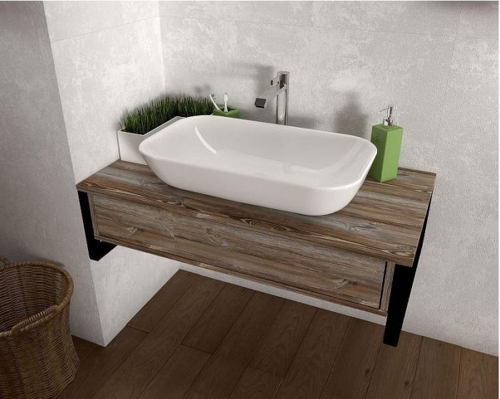 Тумба под раковину 1MarKa Grunge Loft 90П У85846 подвесная Дуб намибия