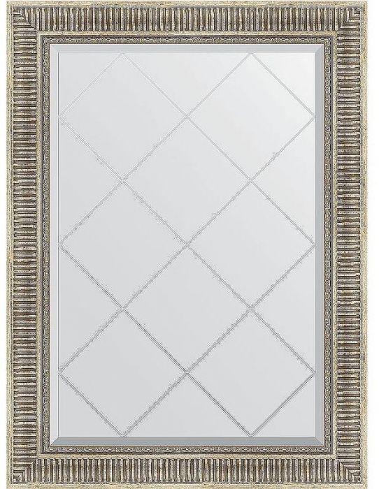 Зеркало Evoform Exclusive-G 105х77 BY 4196 с гравировкой в багетной раме - Серебряный акведук 93