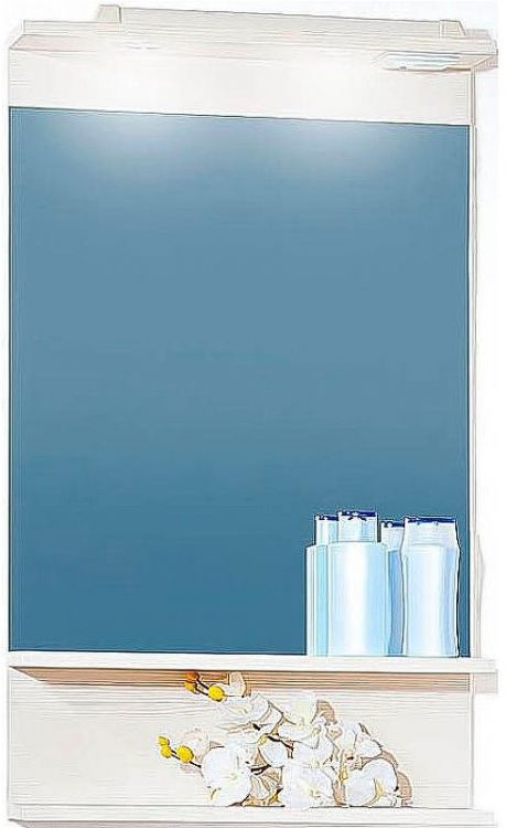 Зеркало Бриклаер Чили 55 4627125414930 с подсветкой Светлая лиственница