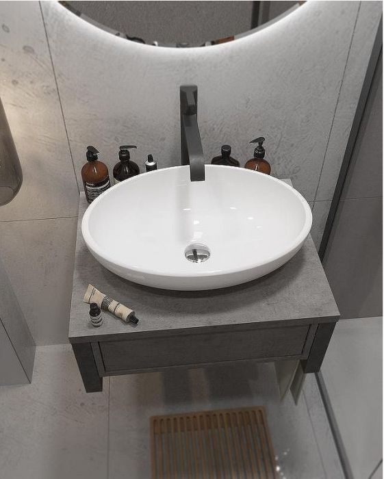 Тумба под раковину 1MarKa Grunge Loft 60П Ц0000001581 подвесная Бетон темно-серый