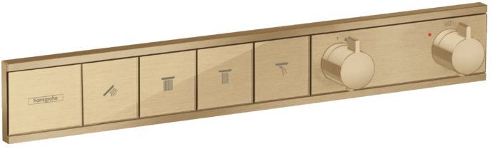 Hansgrohe RainSelect Смеситель для душа, встраиваемый, термостатический, 4 источника, цвет: шлифованная бронза