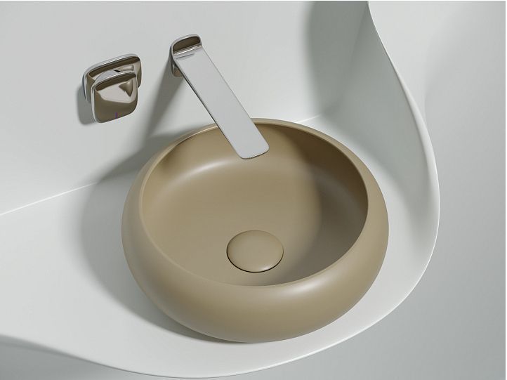 Умывальник CERAMICANOVA Element чаша накладная круглая (цвет Капучино Матовый) CN6050MC Умывальник CERAMICANOVA Element чаша накладная круглая (цвет Капучино Матовый) CN6050MC