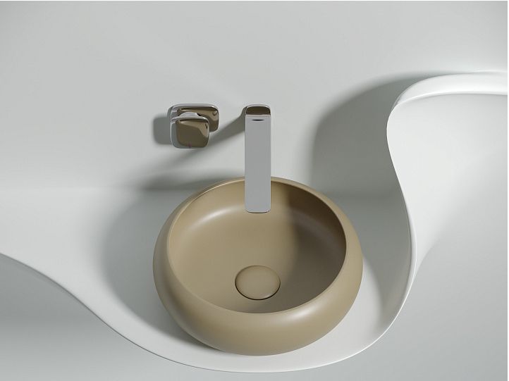 Умывальник CERAMICANOVA Element чаша накладная круглая (цвет Капучино Матовый) CN6050MC Умывальник CERAMICANOVA Element чаша накладная круглая (цвет Капучино Матовый) CN6050MC