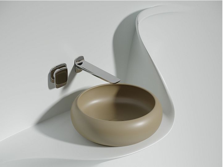 Умывальник CERAMICANOVA Element чаша накладная круглая (цвет Капучино Матовый) CN6050MC Умывальник CERAMICANOVA Element чаша накладная круглая (цвет Капучино Матовый) CN6050MC