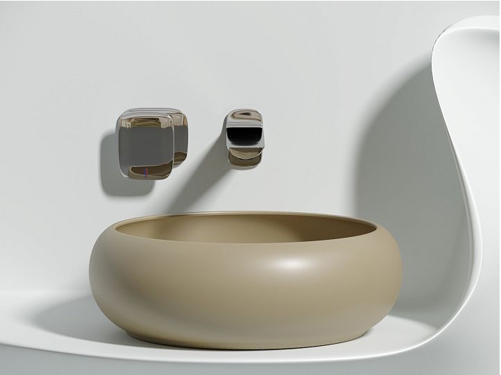 Умывальник CERAMICANOVA Element чаша накладная круглая (цвет Капучино Матовый) CN6050MC Умывальник CERAMICANOVA Element чаша накладная круглая (цвет Капучино Матовый) CN6050MC