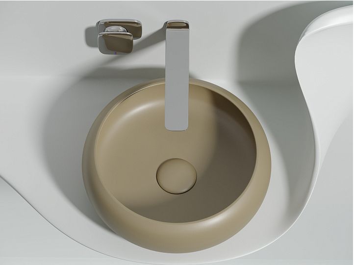 Умывальник CERAMICANOVA Element чаша накладная круглая (цвет Капучино Матовый) CN6050MC Умывальник CERAMICANOVA Element чаша накладная круглая (цвет Капучино Матовый) CN6050MC